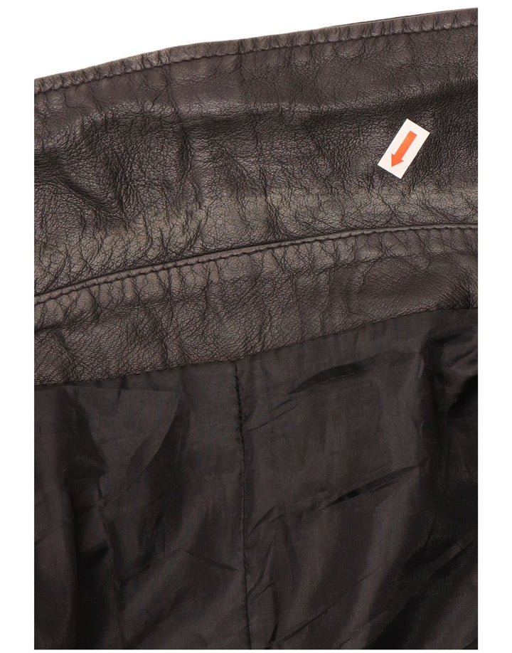 Palton din piele vintage pentru bărbați Mărimea 62 4XL Piele neagră