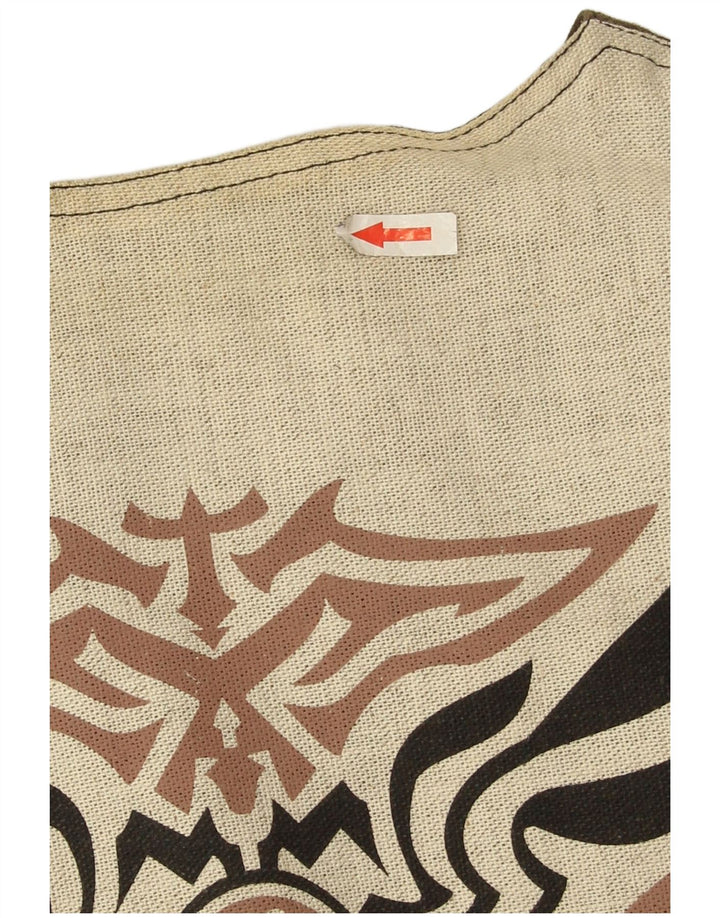 Vestă cu grafică vintage pentru bărbați, kaki mare