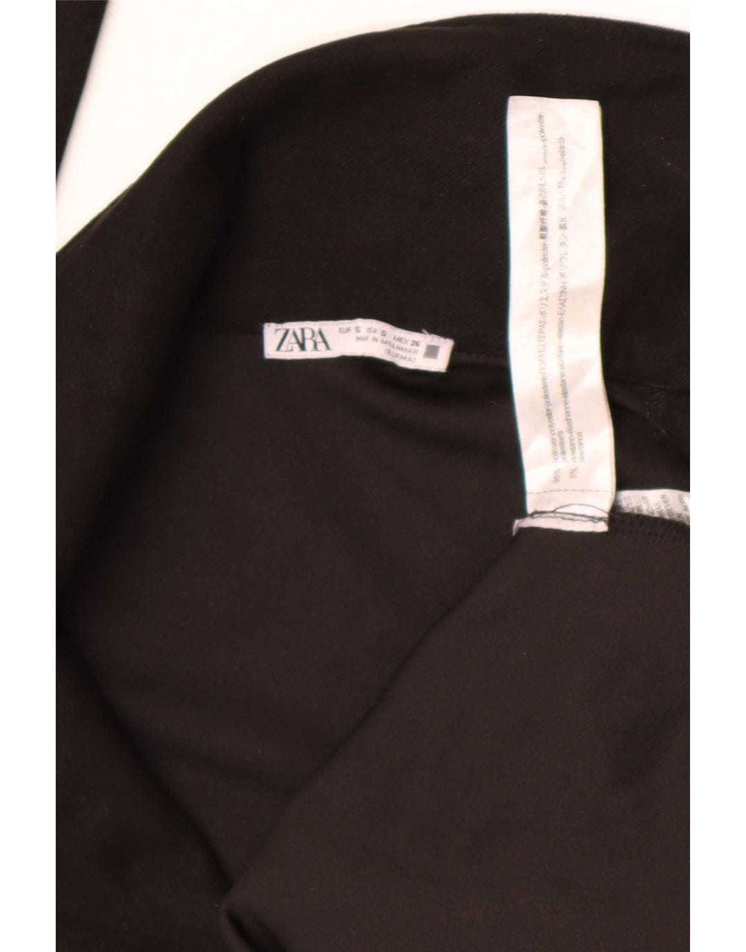 Pardesiu deschis pentru femei Zara UK 10 Poliester negru mic
