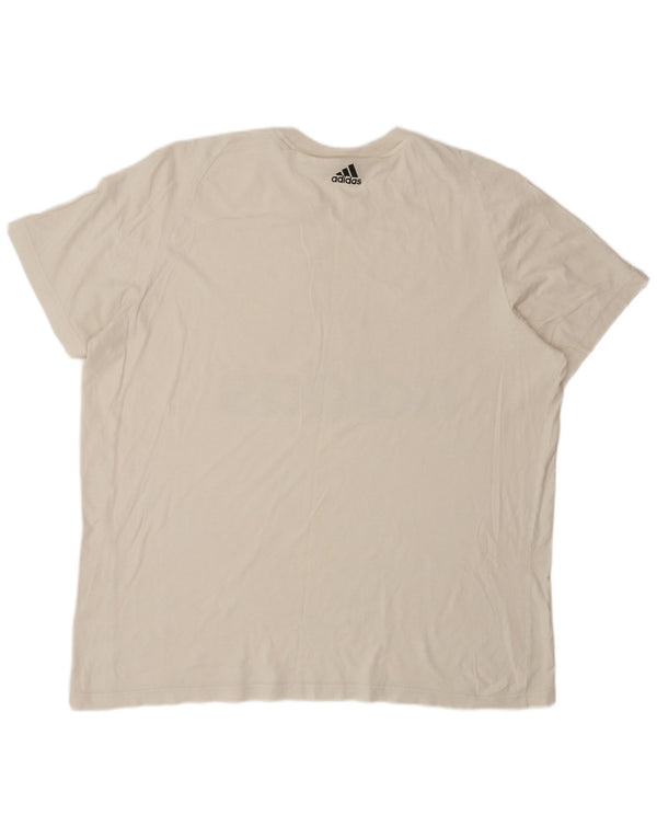 Tricou grafic pentru bărbați Adidas Top 2XL alb catifelat