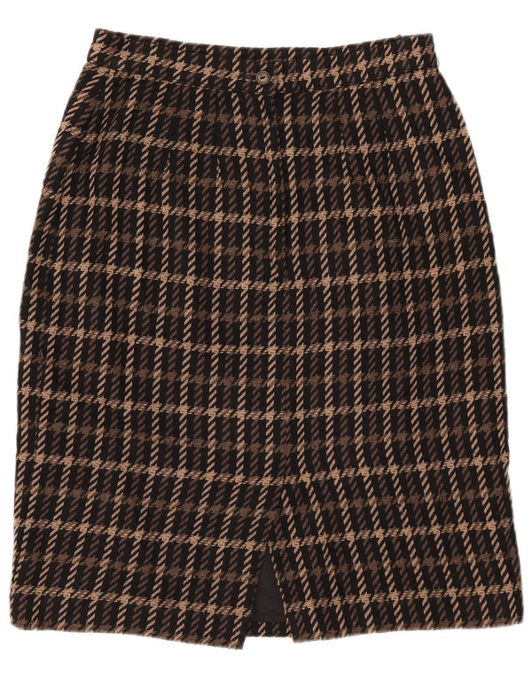 Fusta creion pentru femei Marks & Spencer UK 14 Medium W28 Brown Check Acrylic