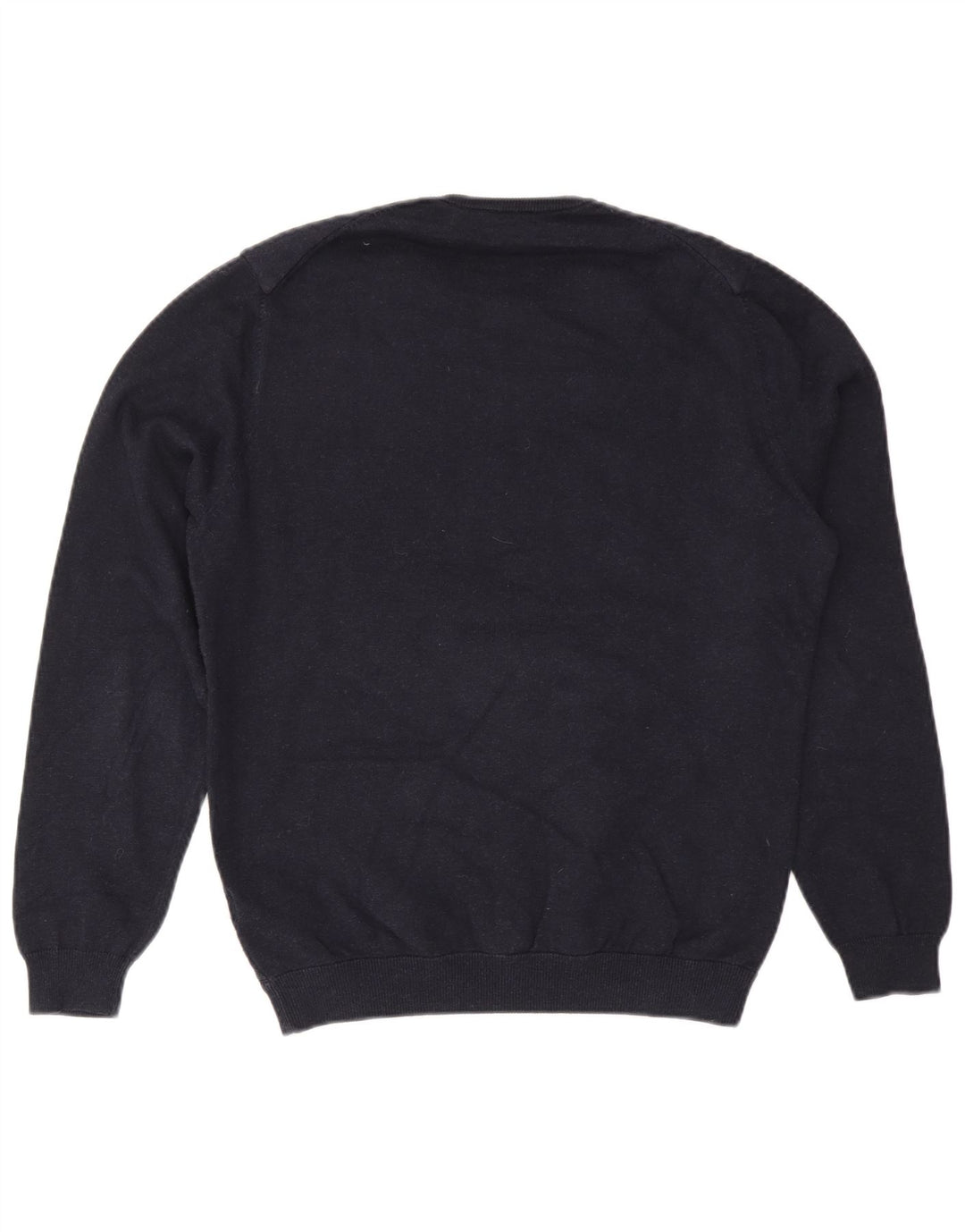 Pulover Massimo Dutti pentru bărbați, cu gât crew, bumbac mediu albastru bleumarin