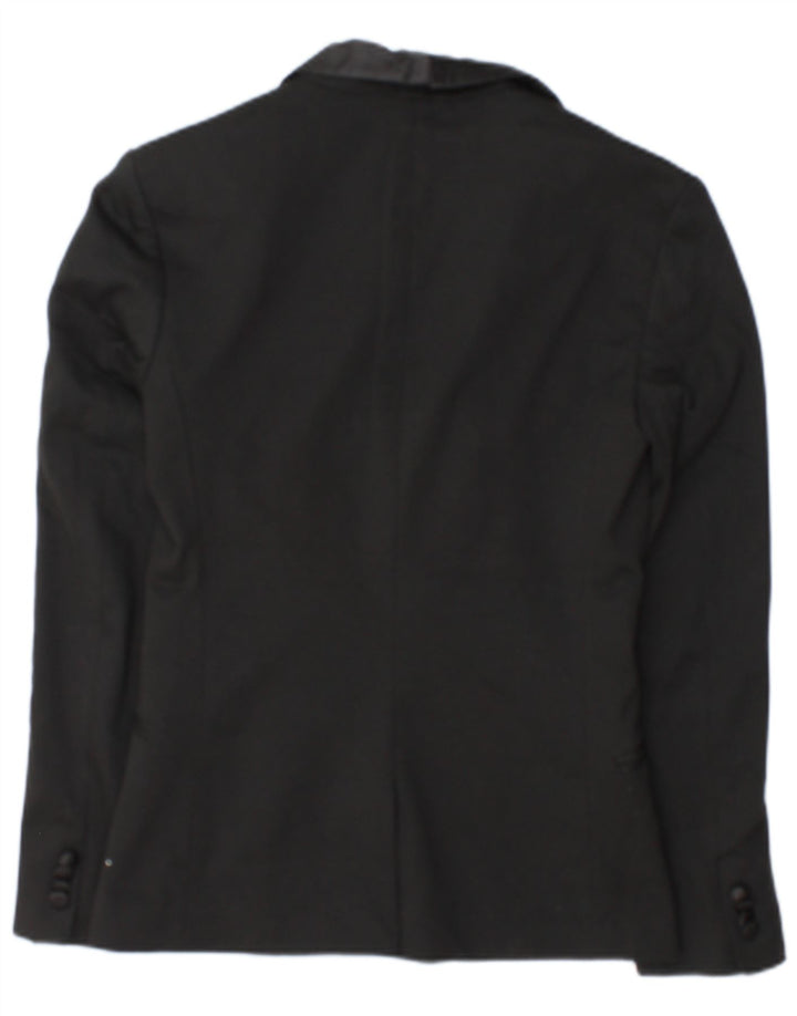 Jachetă blazer pentru bărbați Zara cu 1 nasture UK 36 Poliester negru mic