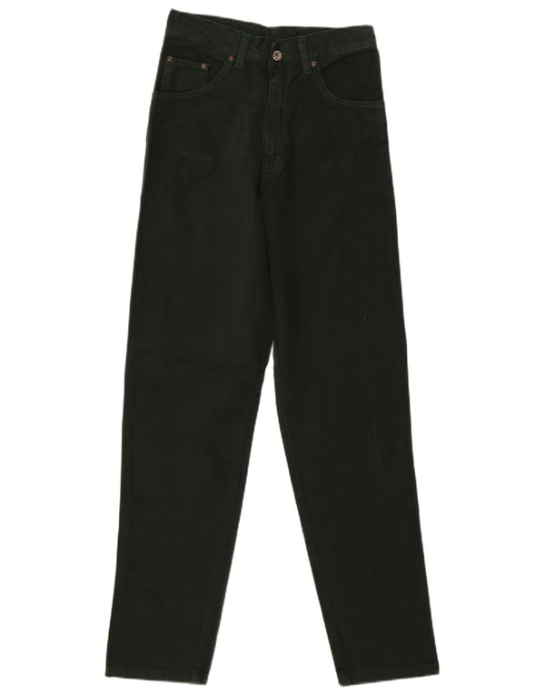 VINTAGE Blugi subțiri cu talie înaltă pentru femei EU 36 Mici W28 L31 Bumbac verde