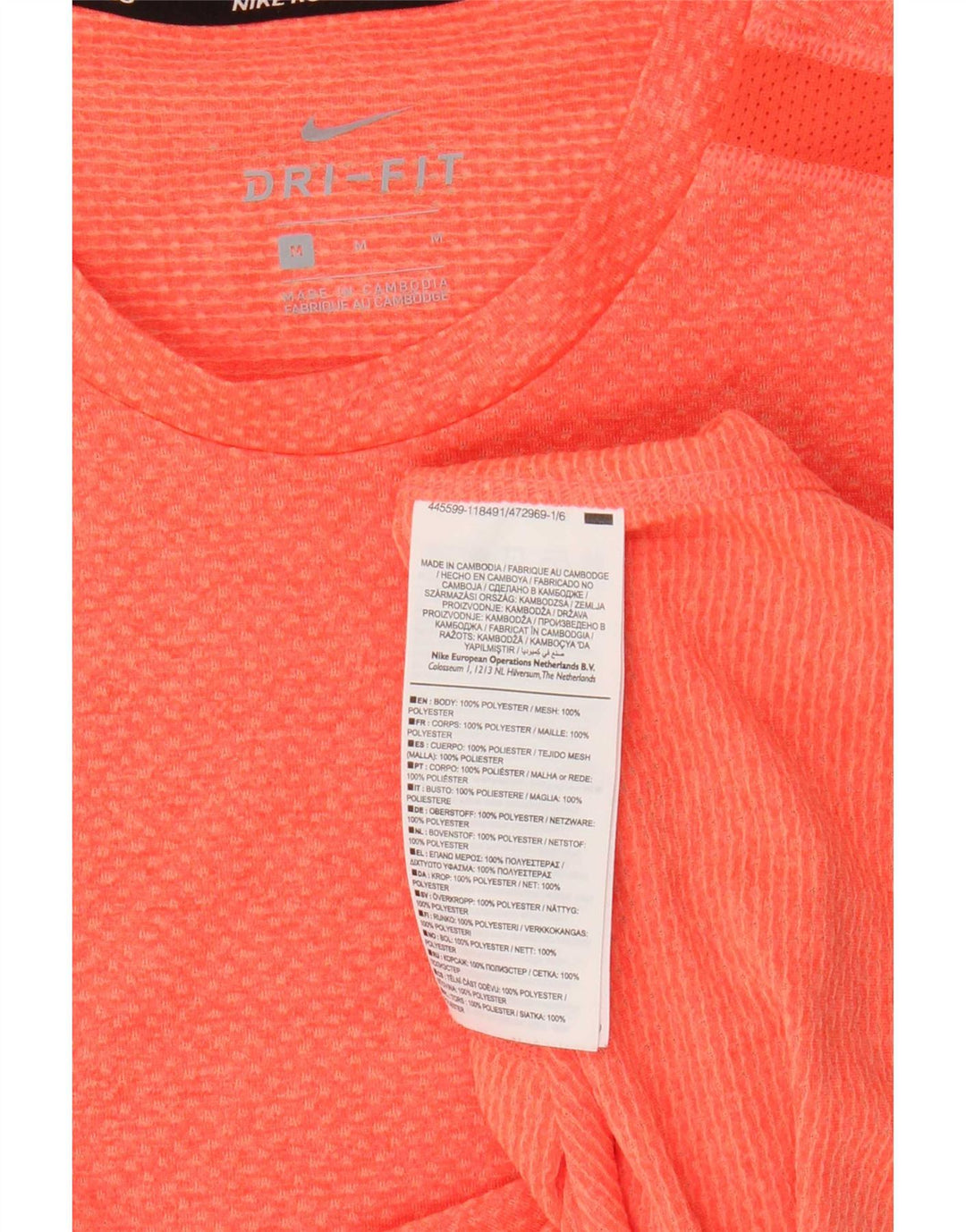 Tricou pentru bărbați Nike Dri Fit Top Poliester portocaliu mediu