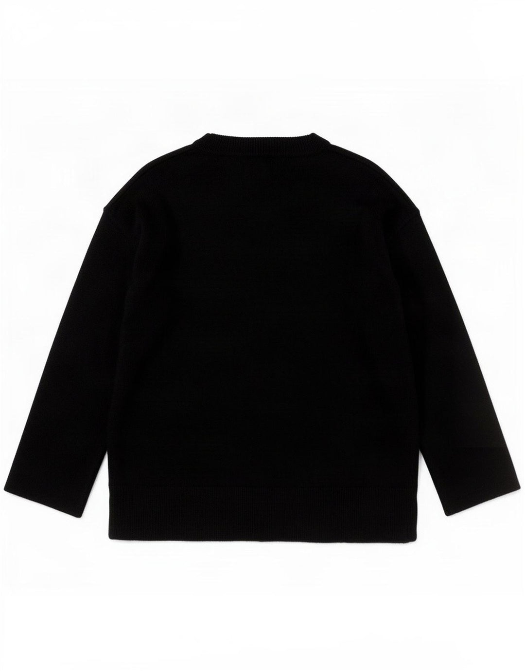 Pulover cu decolteu în V Massimo Dutti pentru femei UK 10 Lână neagră mică