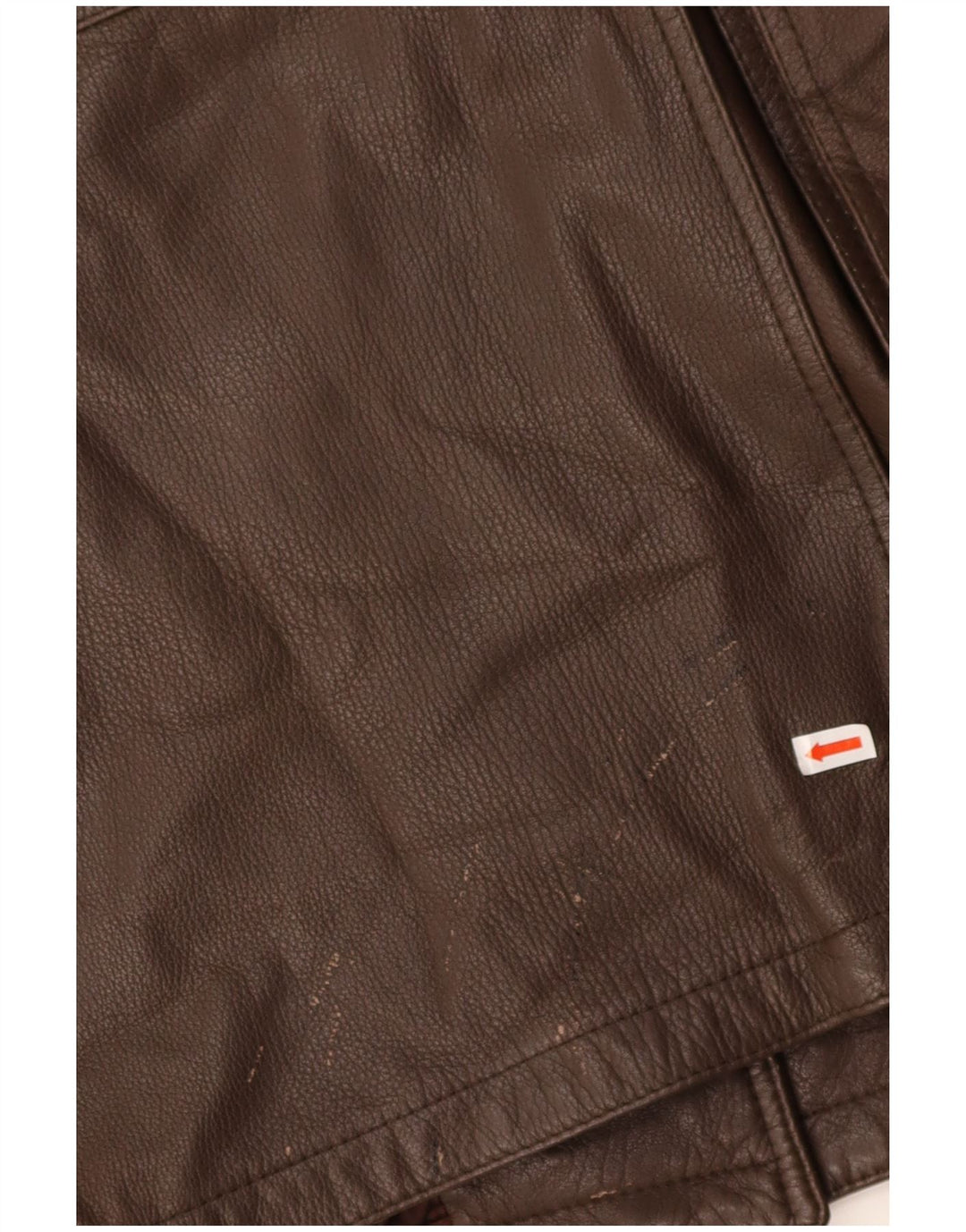 LA MATTA Womens Leather Coat IT 42 Medium Brown Leather