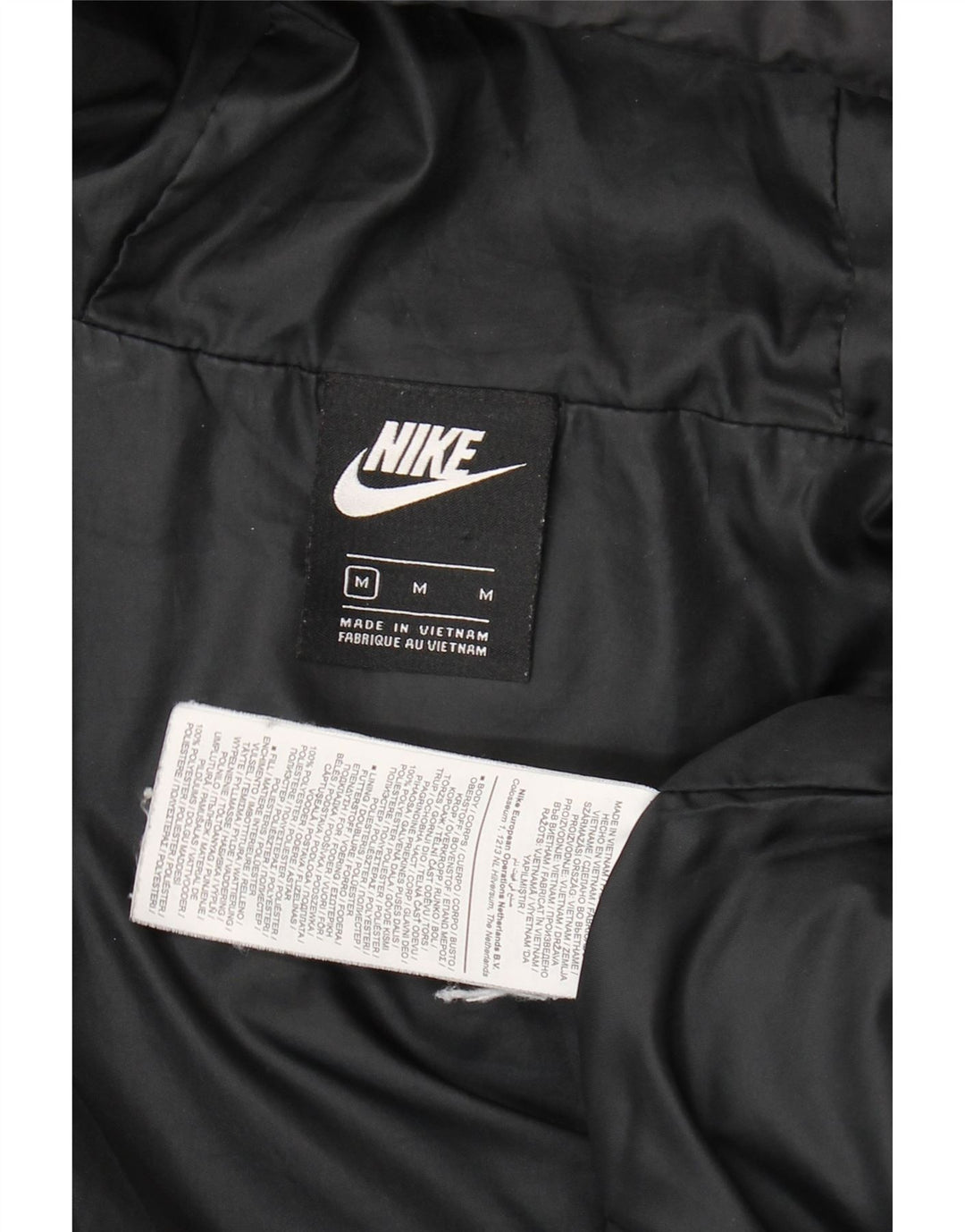 Jachetă căptușită cu glugă grafică Nike pentru băieți 10-11 ani Poliester negru mediu