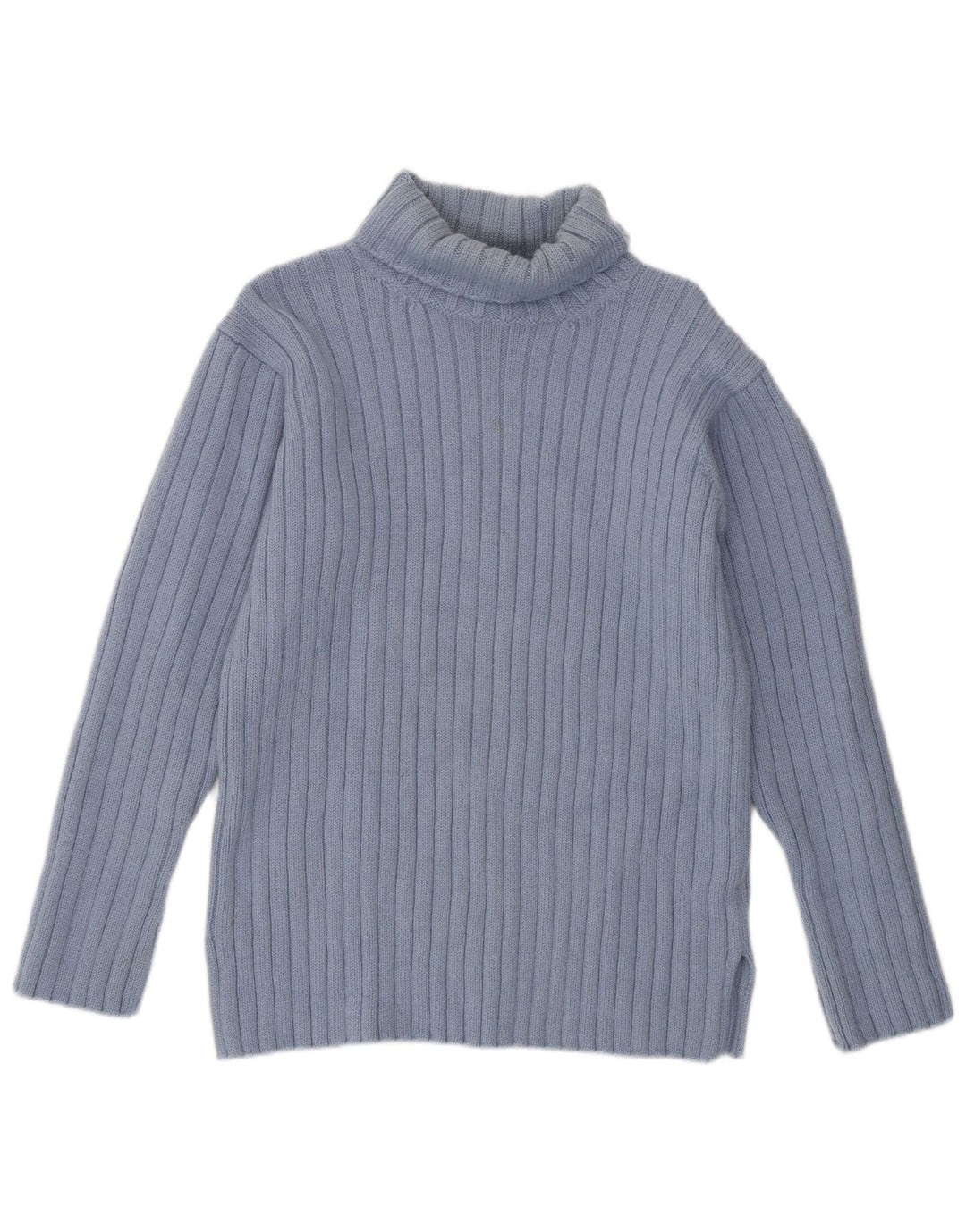 JIGSAW Pulover cu gât rulat pentru femei UK 14 Lână albastră medie