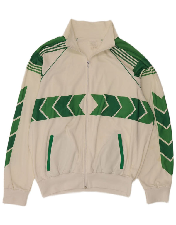 Jachetă de trening vintage pentru bărbați, 2XL, nailon color bloc alb