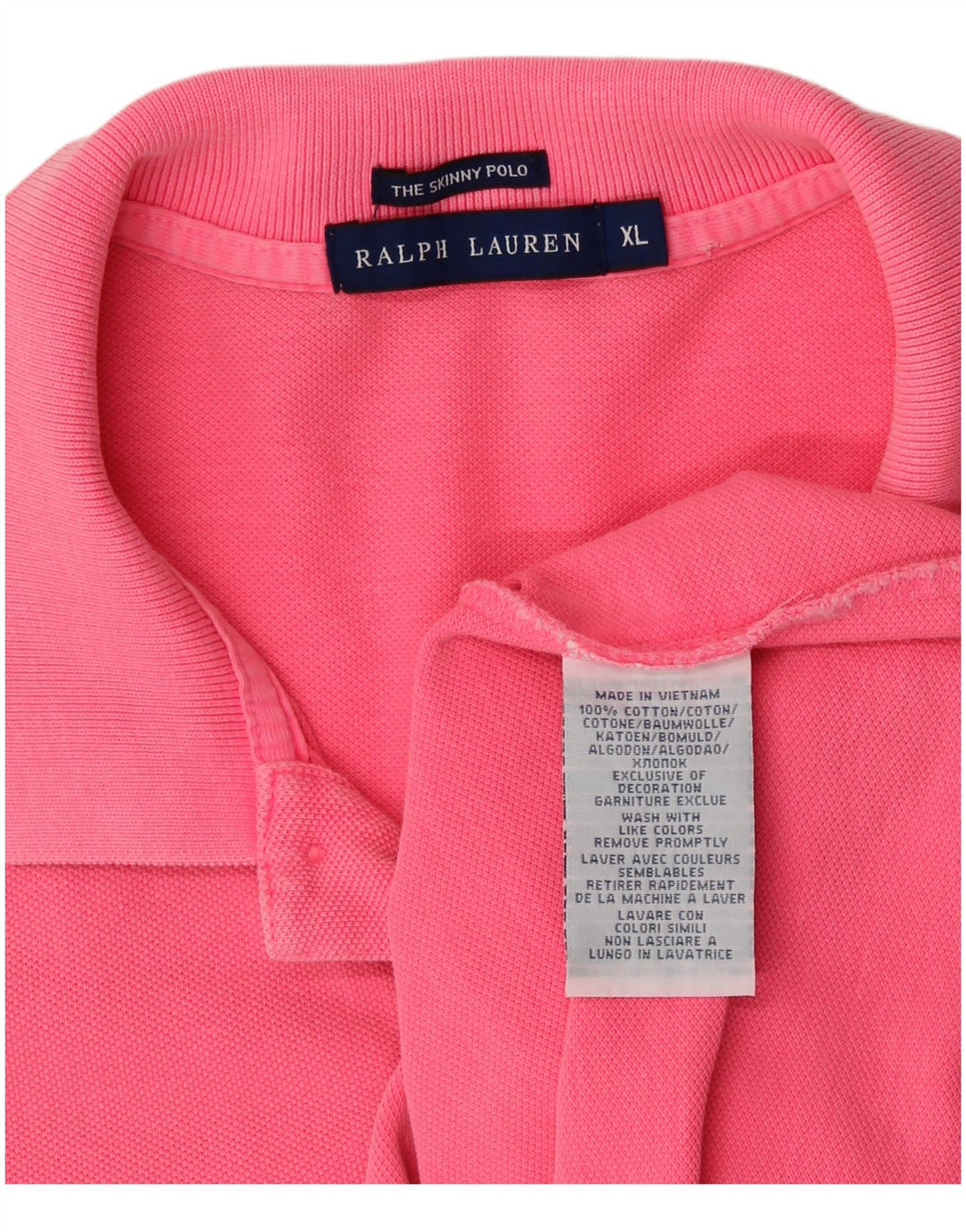 Tricou polo RALPH LAUREN pentru femei, UK 18 XL, bumbac roz