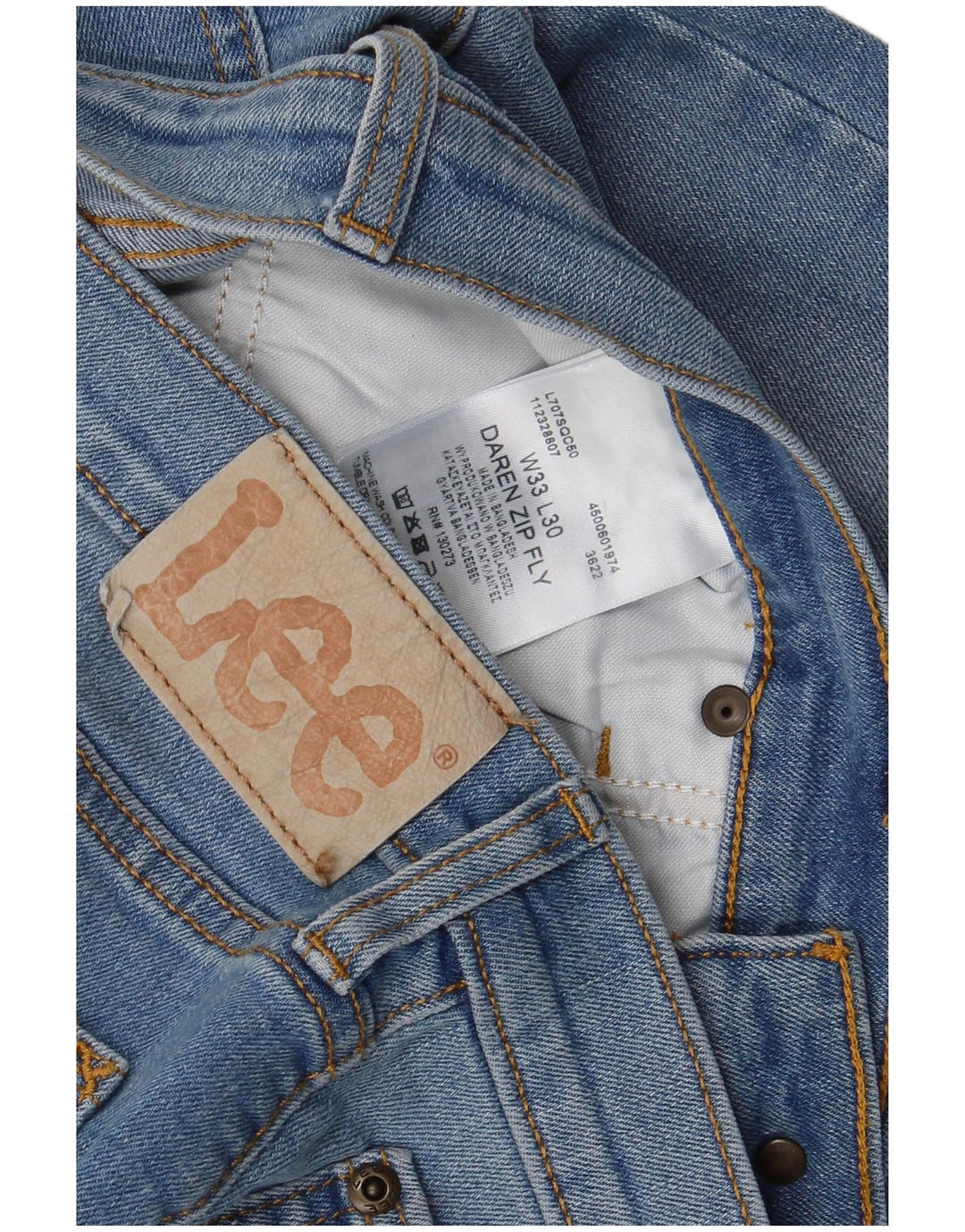 Blugi drepti Lee Daren Zip Fly pentru femei W33 L30 bumbac albastru