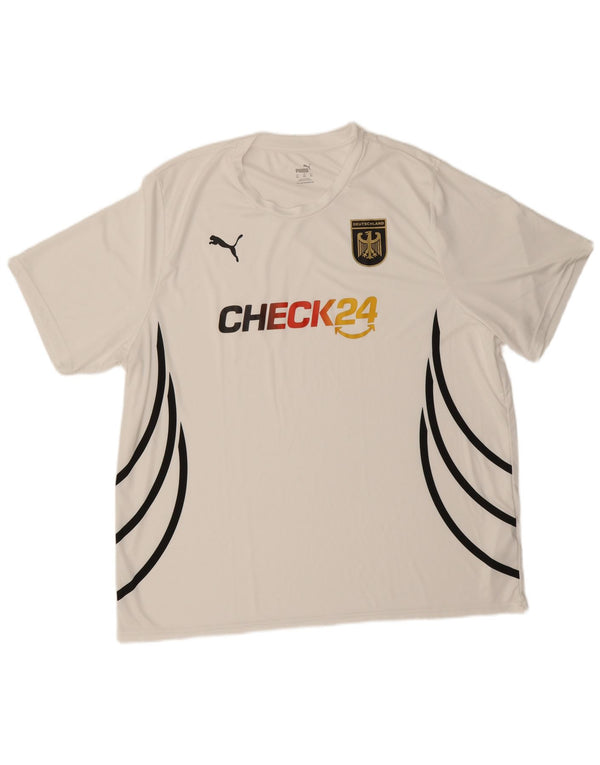 Tricou grafic Puma Deutshland pentru bărbați, 3XL, poliester alb