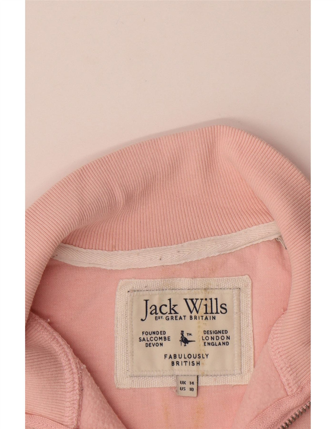 Pulover pentru femei Jack Wills cu grafic supradimensionat, UK 14, mare, roz