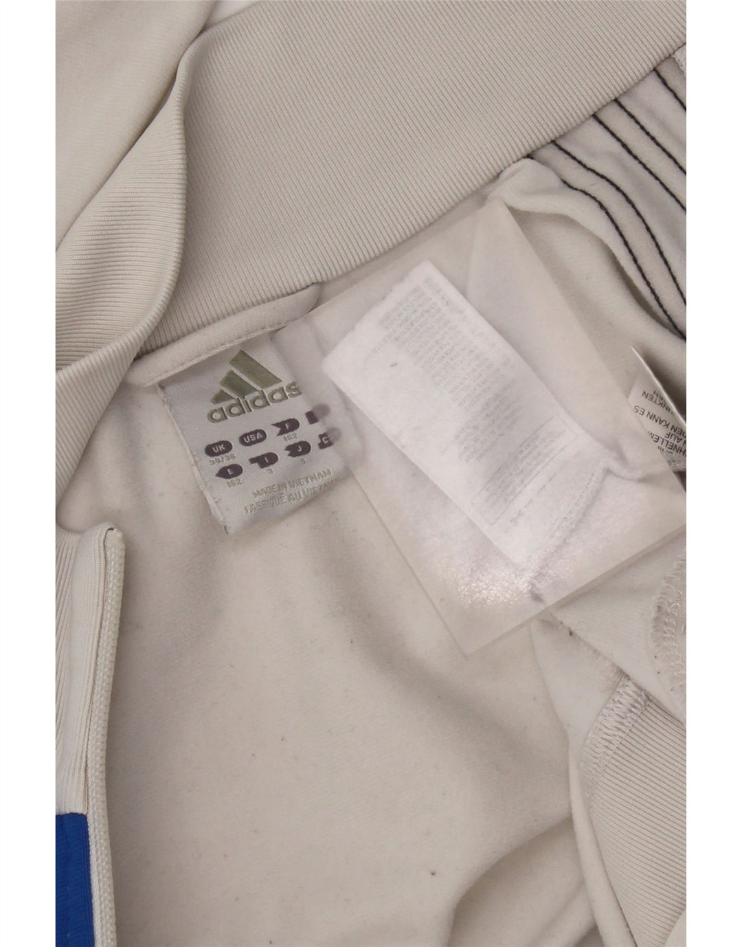 Jachetă de trening Adidas pentru bărbați Marea Britanie 34/36 Poliester color bloc alb mic