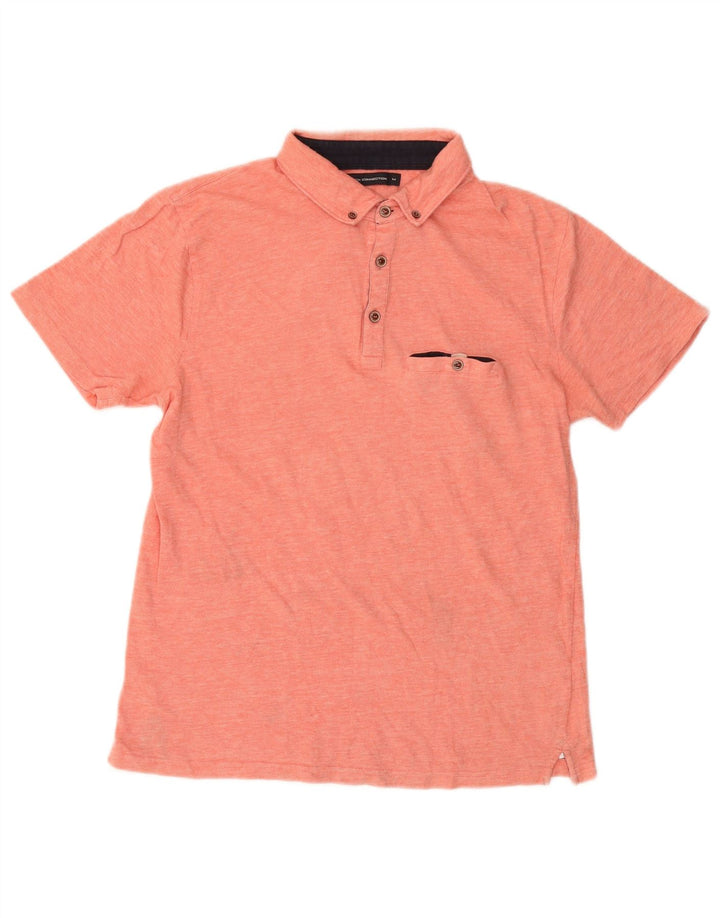 Tricou polo pentru bărbați French Connection, bumbac cu pete roz mediu