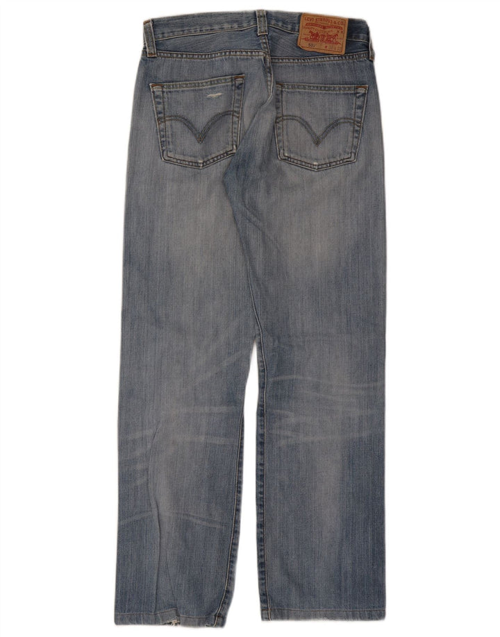 Blugi drepți distressed 501 Levi's pentru bărbați L30 L29 Bumbac albastru