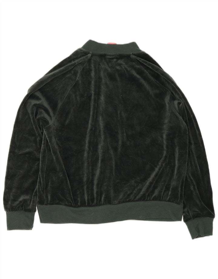 Jachetă de trening din velur Nike pentru femei UK 14 Poliester verde mediu