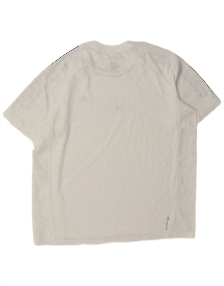 Tricou Adidas Climacool pentru bărbați Top mare din poliester alb