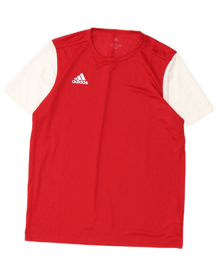 Tricou Adidas Climalite pentru bărbați Top mare, roșu, poliester color bloc
