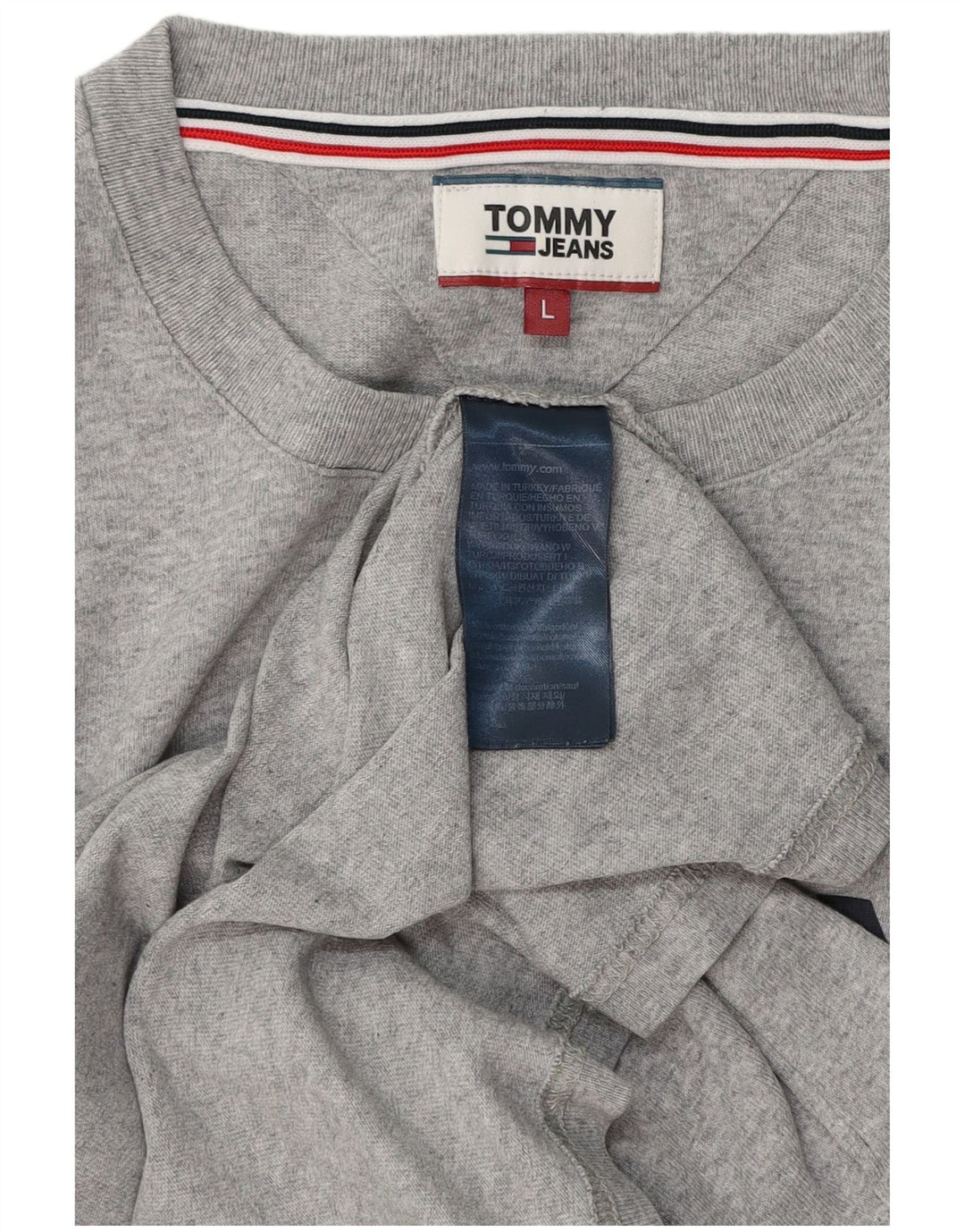 TOMMY HILFIGER Tricou grafic pentru bărbați Top mare bumbac gri