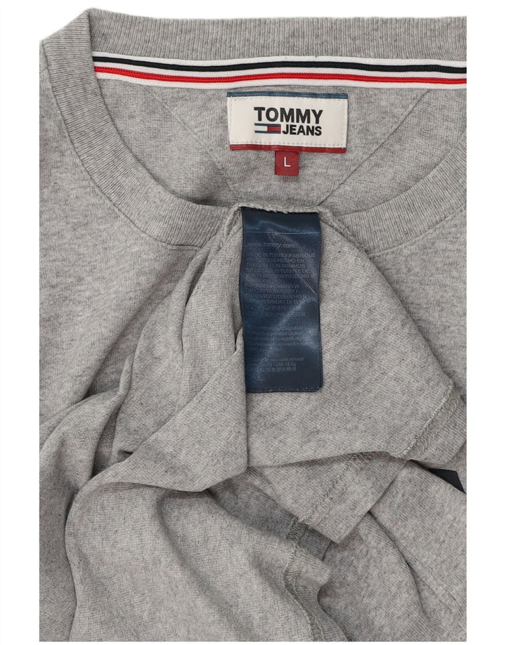 TOMMY HILFIGER Tricou grafic pentru bărbați Top mare bumbac gri