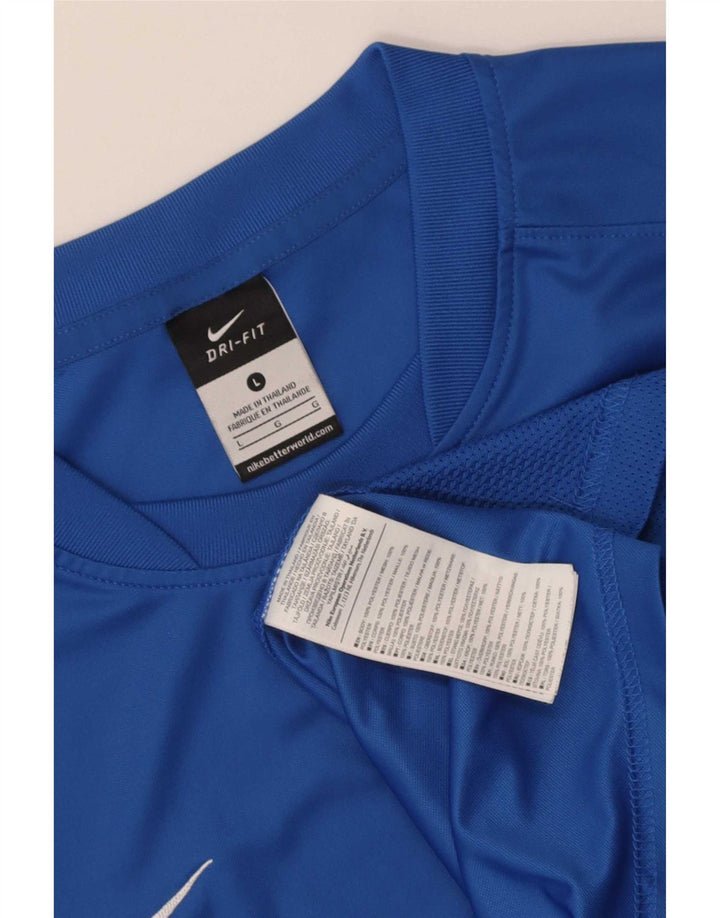 Tricou pentru bărbați Nike Dri Fit Top mare, albastru, poliester