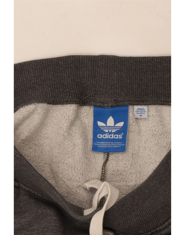 Pantaloni de trening grafic pentru bărbați ADIDAS Joggeri din bumbac gri mediu