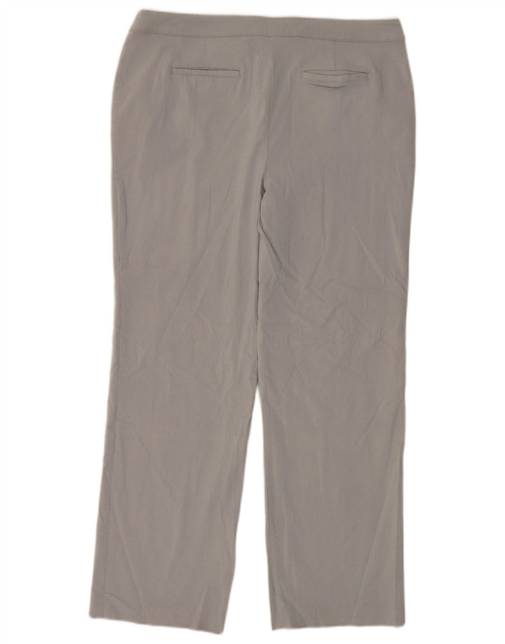 Pantaloni chino drepți pentru femei IZOD US 14 XL W38 L30 gri raion