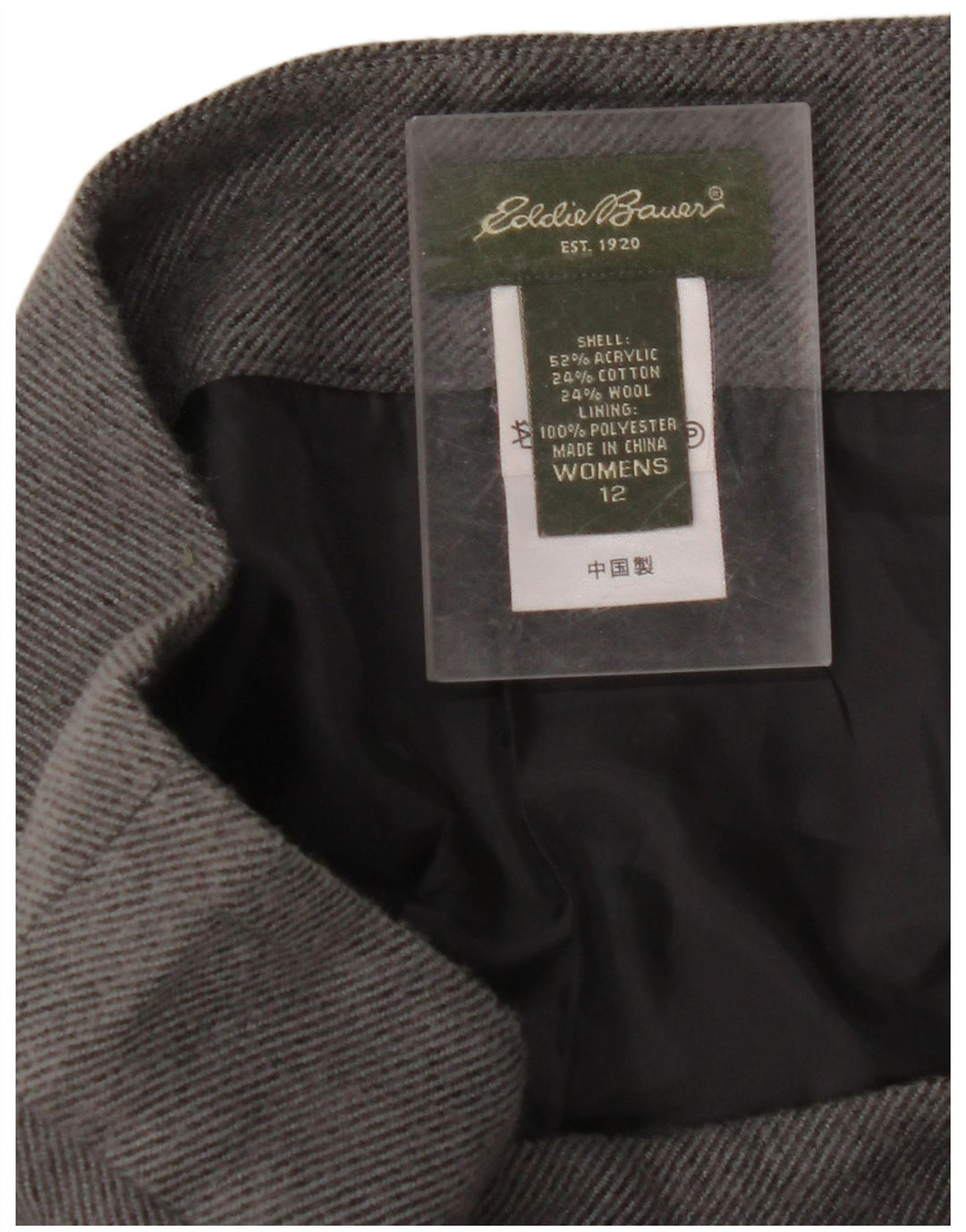 EDDIE BAUER Fusta A-Line pentru femei US 12 Large W32 Gri acrilic