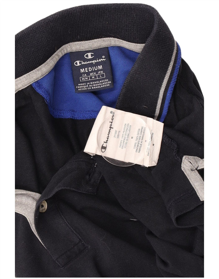 Tricou polo Champion pentru bărbați, bumbac, albastru bleumarin mediu