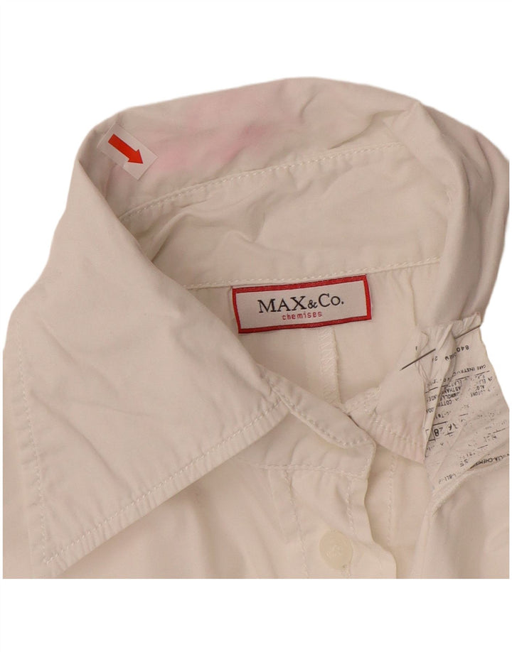 Cămașă pentru femei Max & Co. UK 12 Bumbac alb mediu