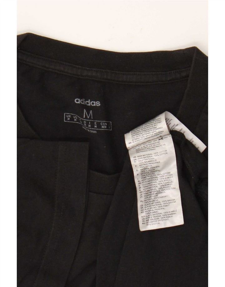 Tricou grafic Adidas pentru bărbați Top mediu negru bumbac