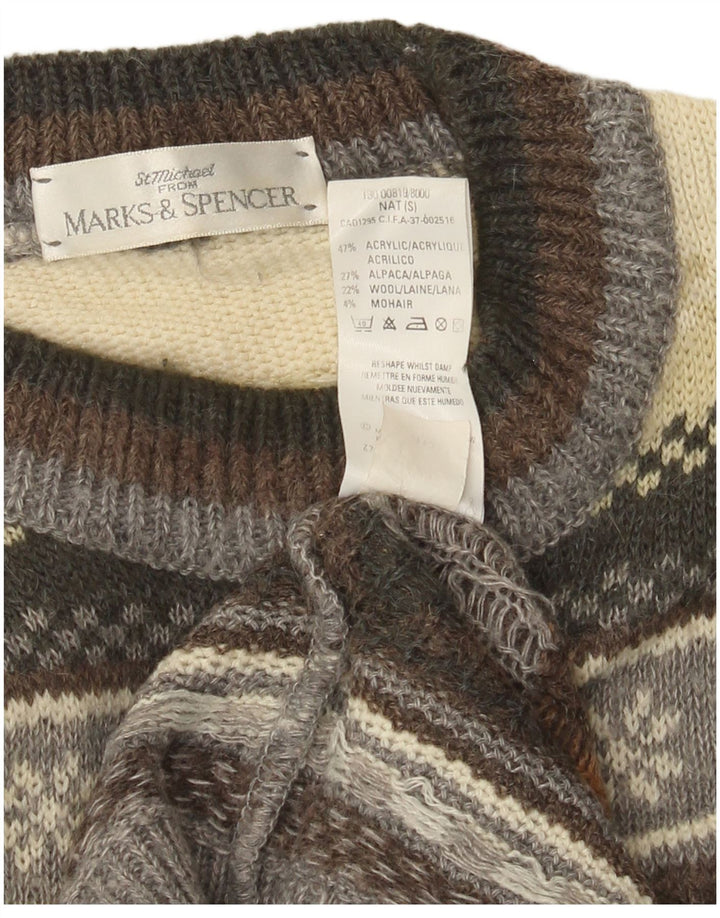 Marks & Spencer Pulover St. Michael Crew Gât pentru bărbați, maro mic