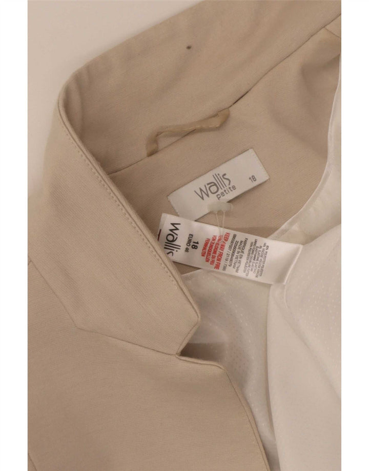 Jachetă pentru femei Wallis cu mâneci 3/4 deschise, UK 18 XL, poliester bej