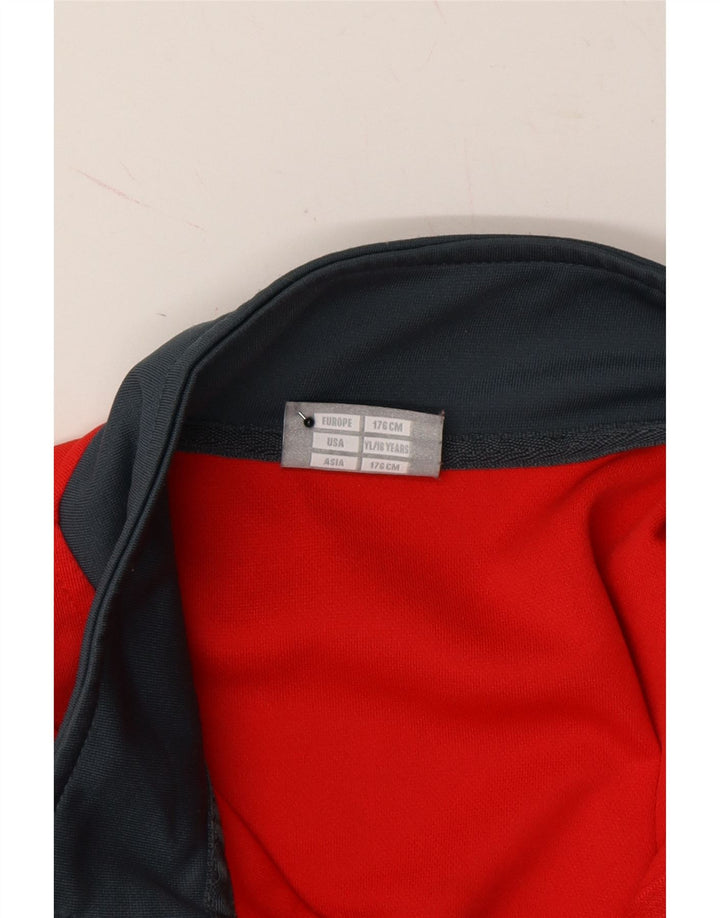 HUMMEL Boys Graphic Tracksuit Top Jacket 15-16 Years Grey Colourblock Vintage Hummel and Second-Hand Hummel from Messina Hembry 