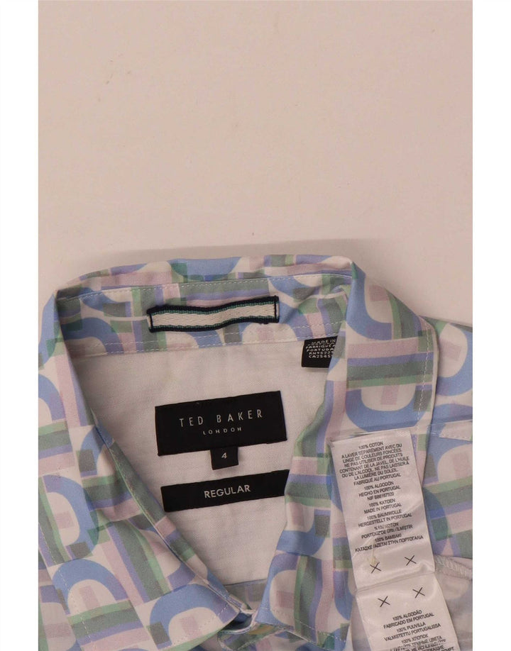 Cămașă cu mânecă scurtă pentru bărbați Ted Baker Mărimea 4 mare, multicoloră, geometrică