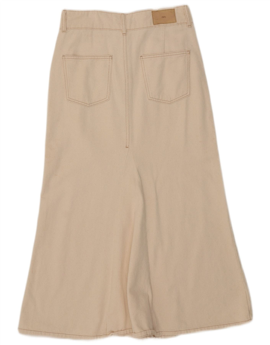 Fusta Midi pentru Damă Zara Medium W29 Bej Bumbac