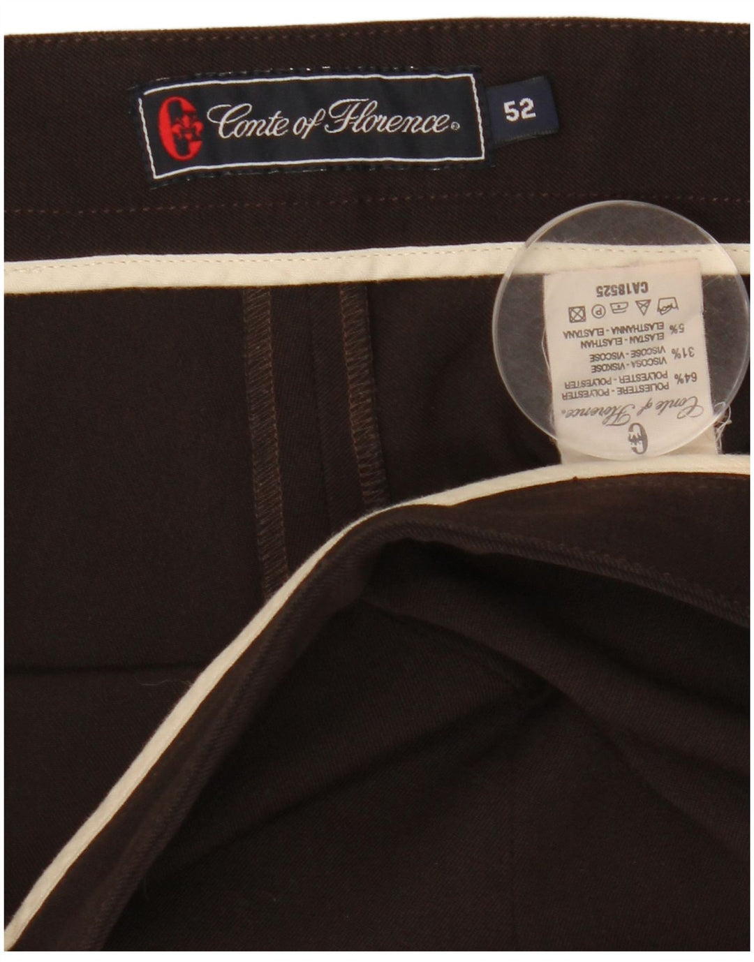 CONTE OF FLORENCE Pantaloni casual drepti pentru femei IT 52 2XL W36 L28 Maro