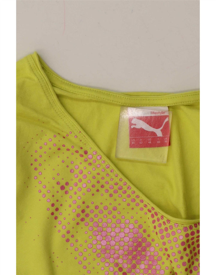 Tricou grafic Puma pentru femei Top UK 16 Large Yellow