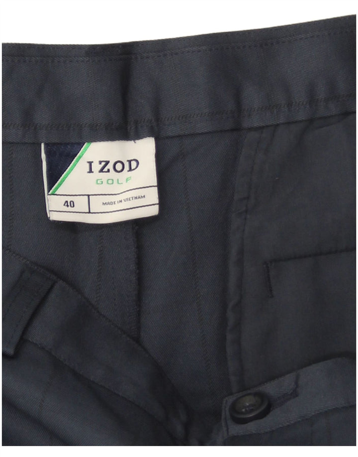 Pantaloni scurți chino de golf Izod pentru bărbați W40 XL bleumarin din poliester check