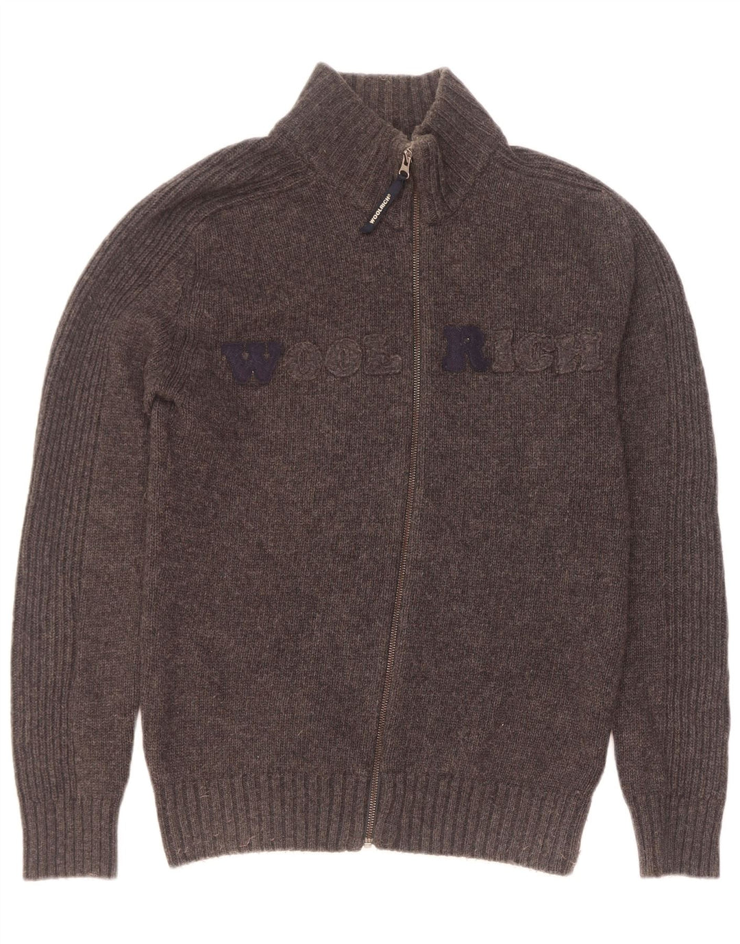 Pulover cardigan grafic pentru bărbați Woolrich, mare, gri