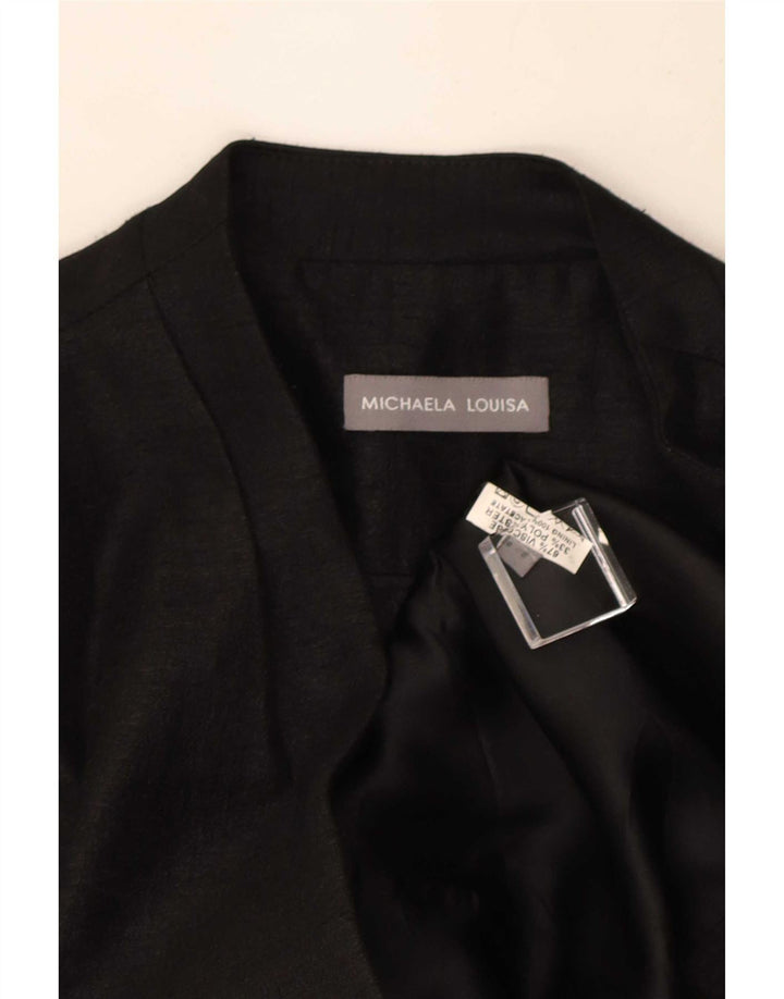 Blazer Vintage pentru femei UK 14 Medium Black Viscose