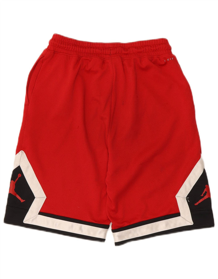 Pantaloni scurți sport Jordan pentru băieți 12-13 ani, roșu, poliester color bloc