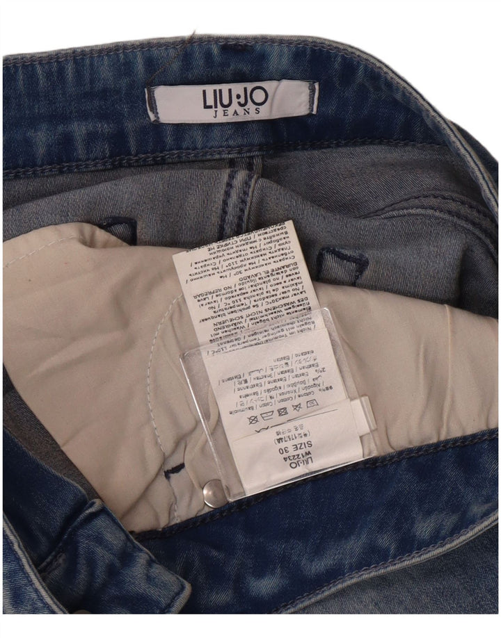 Blugi slim pentru femei Liu Jo Acid Wash W30 L25 Bumbac albastru
