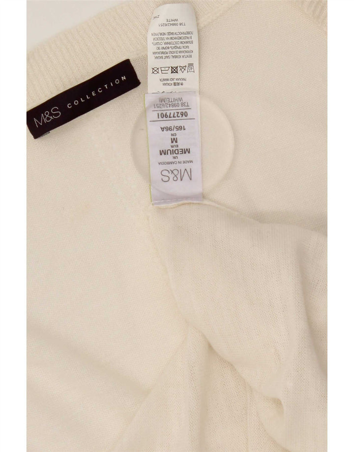 Pulover cardigan deschis pentru femei Marks & Spencer UK 14 Medium White