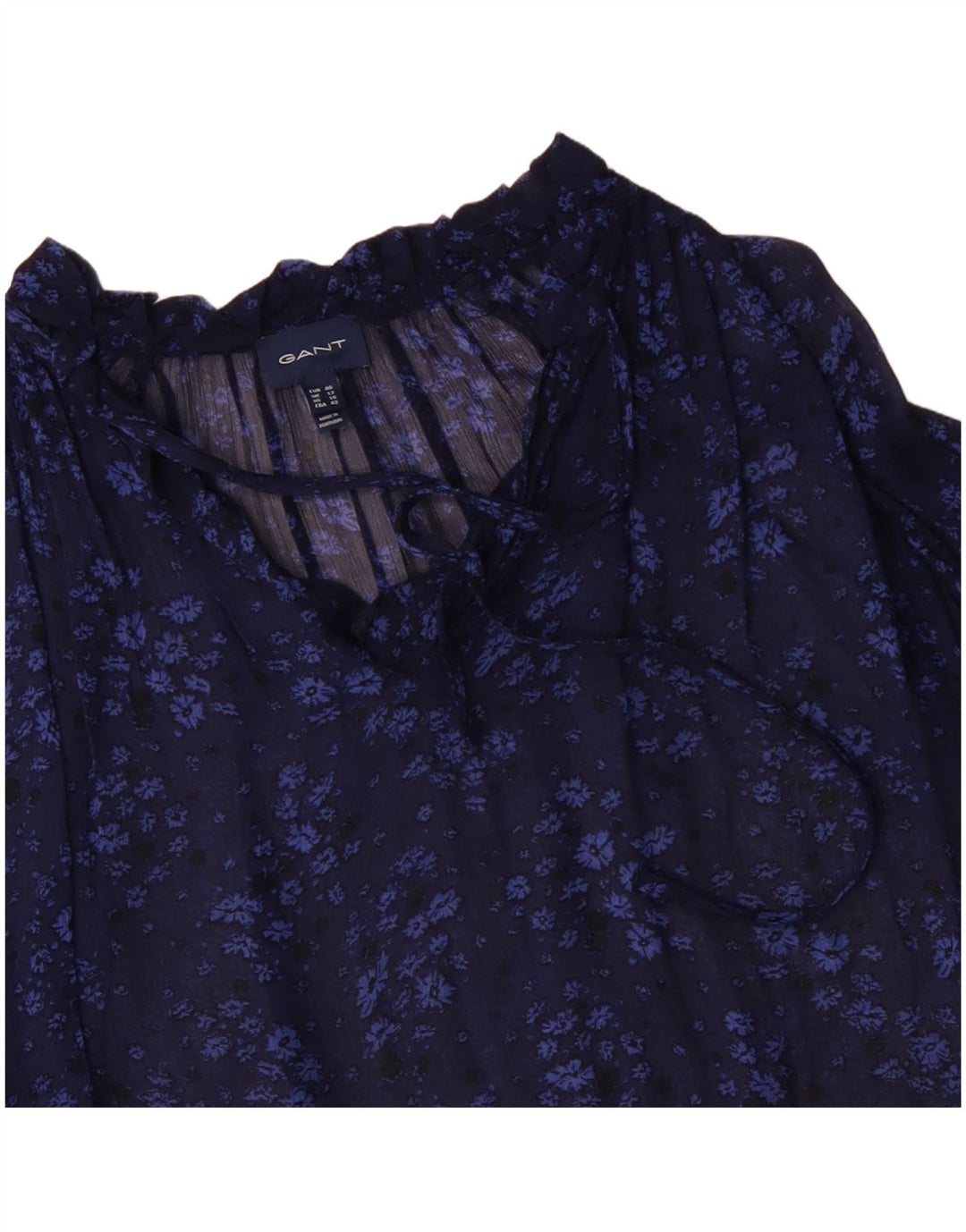 Bluză cu mânecă lungă supradimensionată pentru femei GANT UK 12 Medium Bleumarin Floral
