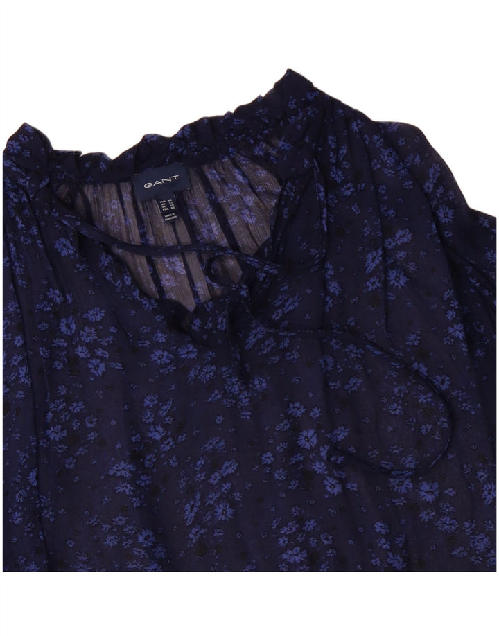 Bluză cu mânecă lungă supradimensionată pentru femei GANT UK 12 Medium Bleumarin Floral