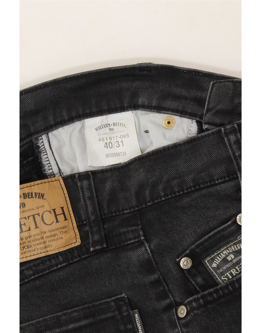 VINTAGE Womens Straight Jeans EU 40 Medium W31 L29 Black Cotton Vintage Vintage and Second-Hand Vintage from Messina Hembry 
