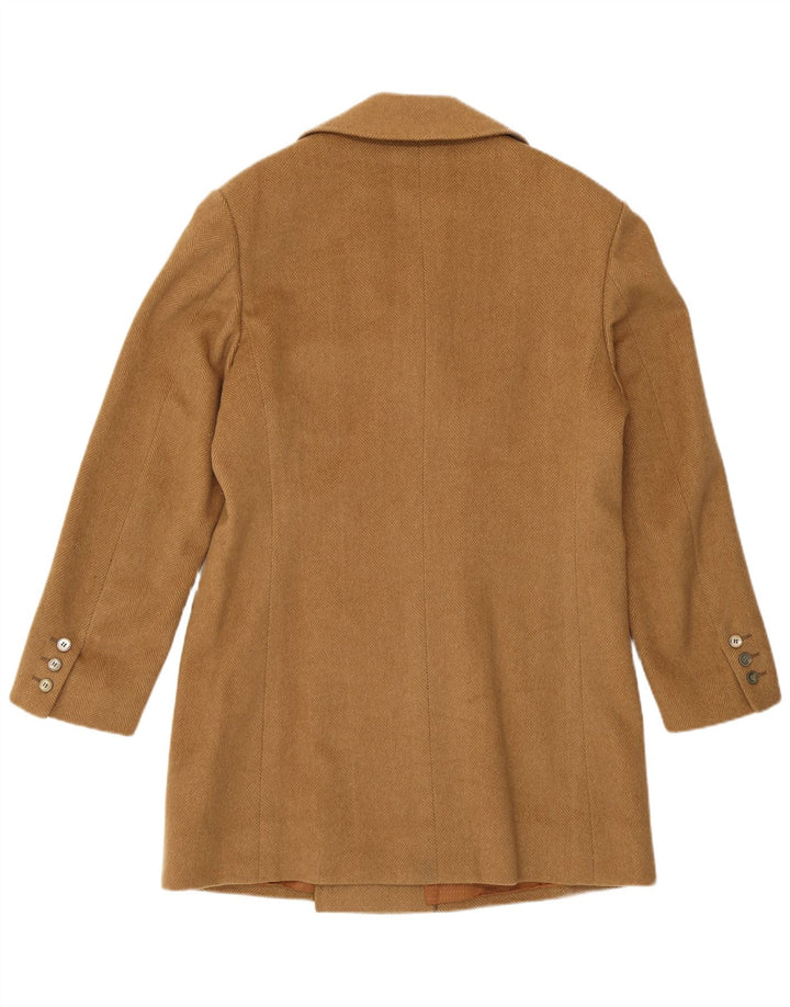 Palton dublu pentru bărbați vintage UK 34 XS Bej Herringbone